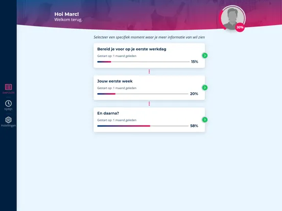 Tangkapan skrin OnFire Onboarding iPad 