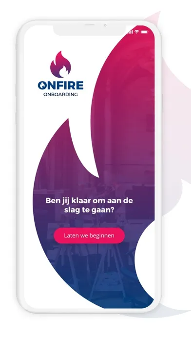 Tangkapan skrin OnFire Onboarding