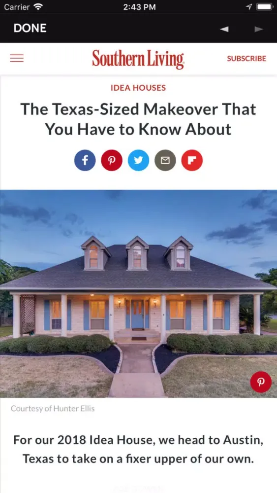 Tangkapan layar Southern Living Idea House