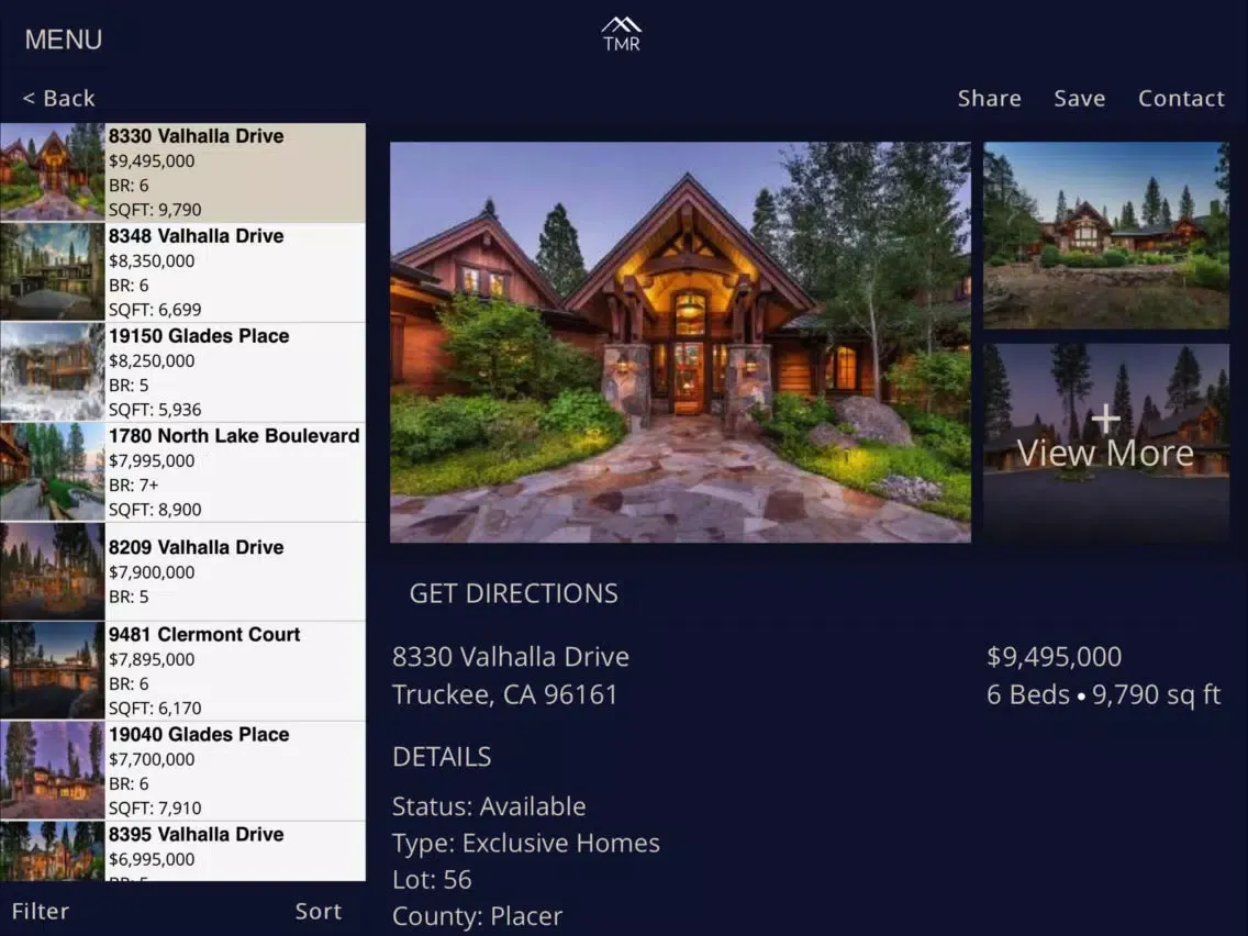Captures d'écran de Tahoe Mountain Realty iPad 