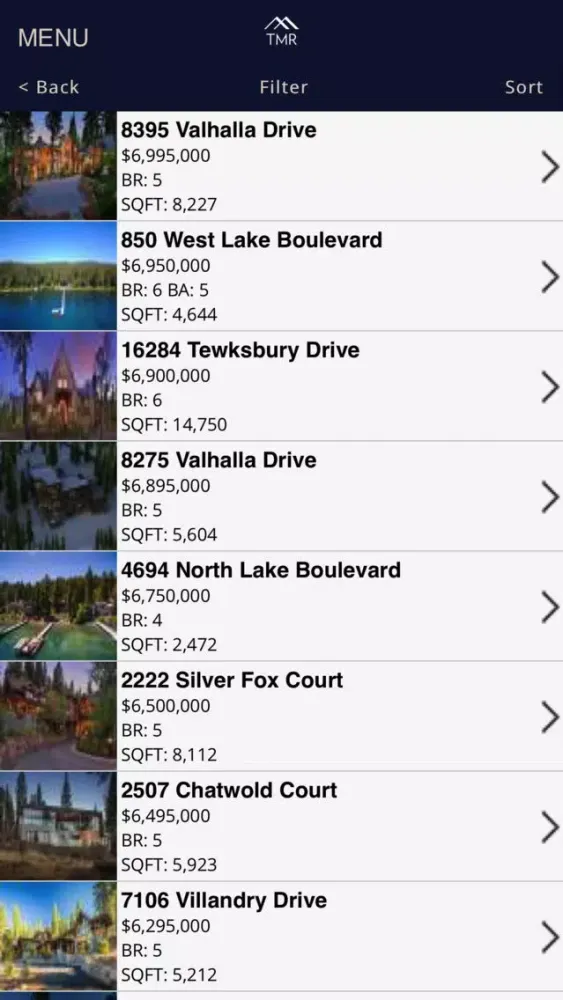 Captures d'écran de Tahoe Mountain Realty