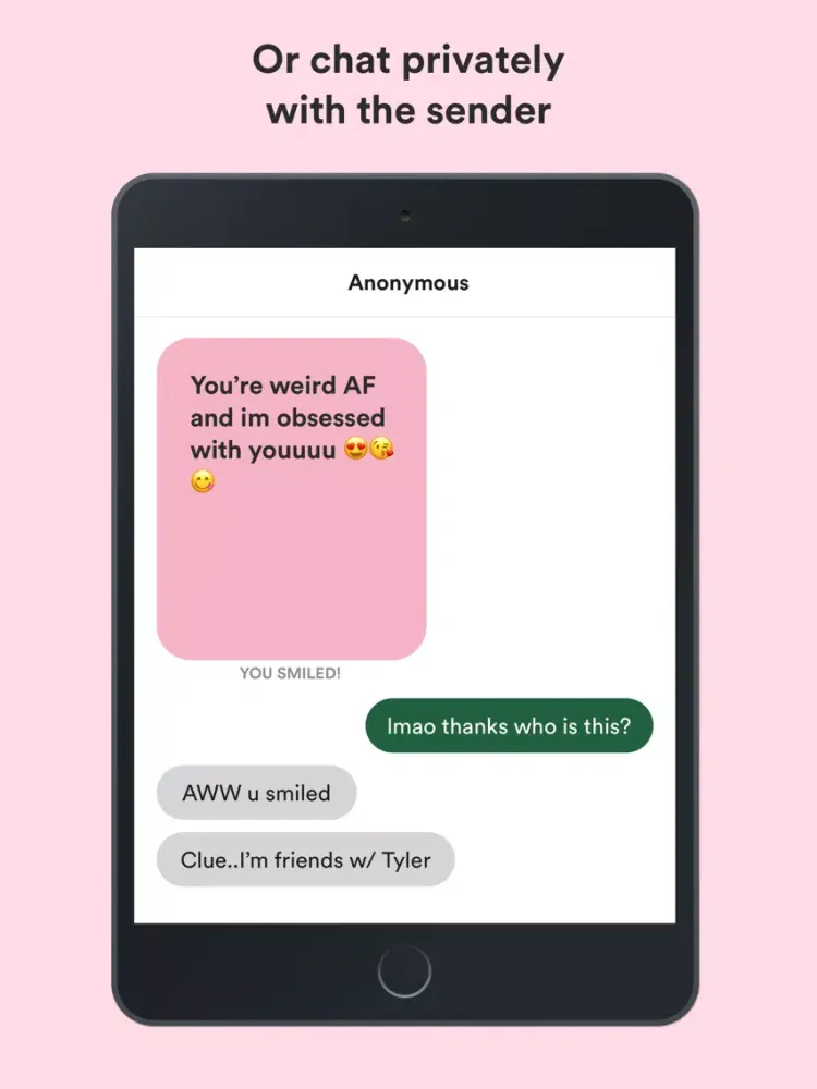 Moodboost: Anonymous Q&A iPad  Screenshots