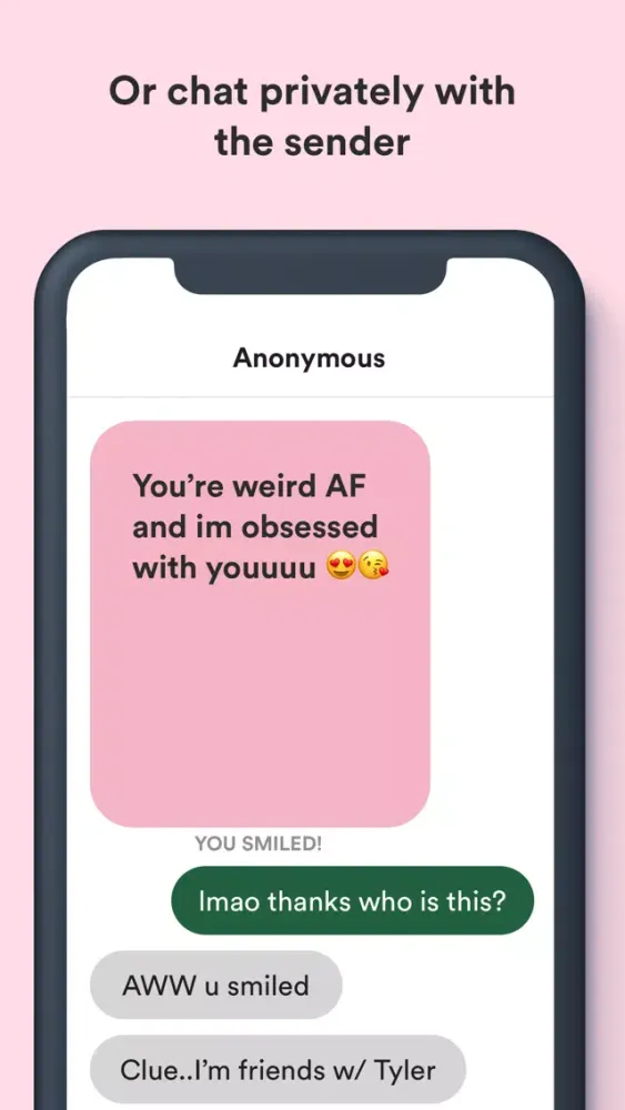 Moodboost: Anonymous Q&A Screenshots