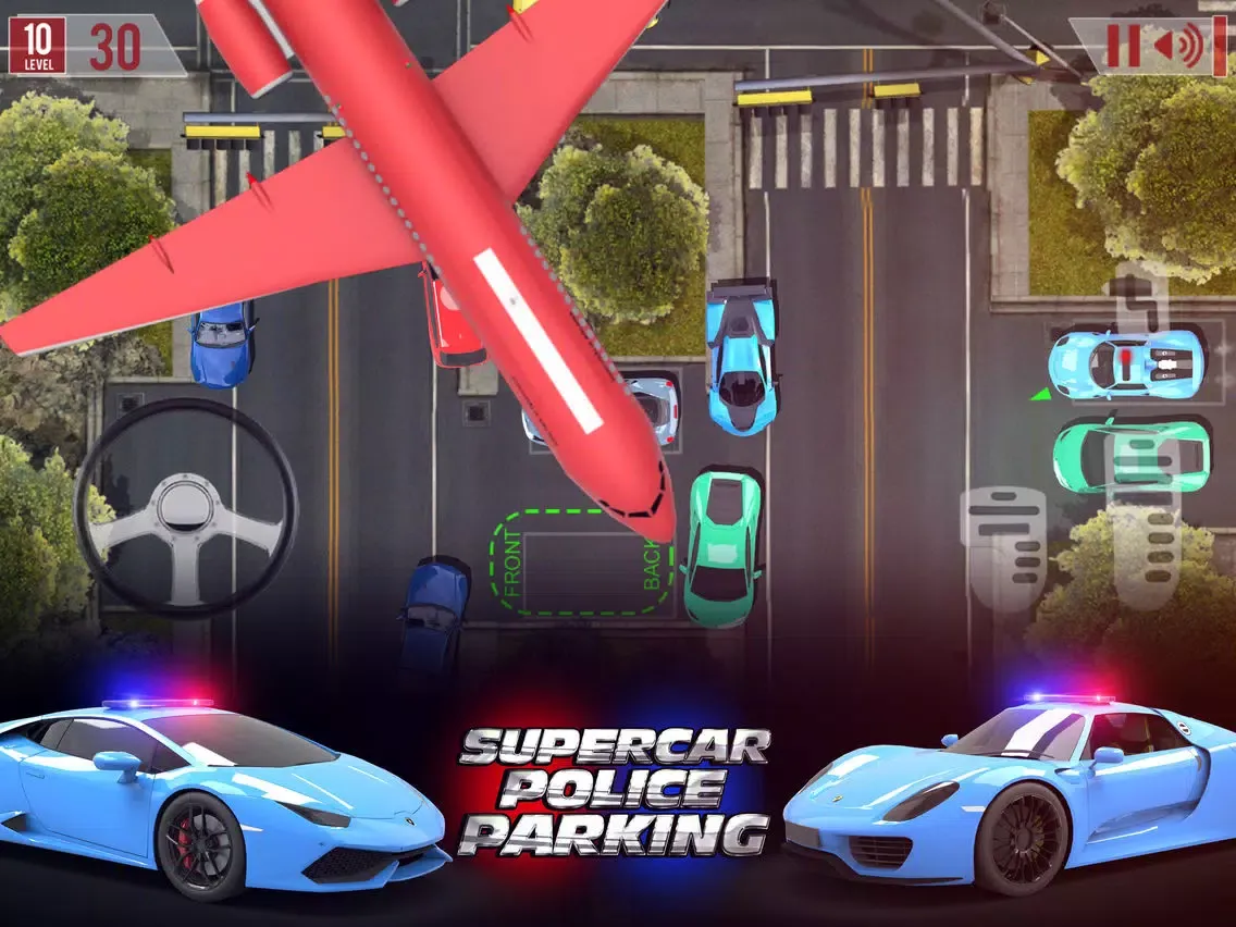 Capturas de tela do Supercar Police Parking iPad 