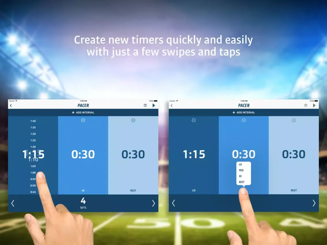 Tangkapan layar Pacer Fitness - Interval Timer iPad 