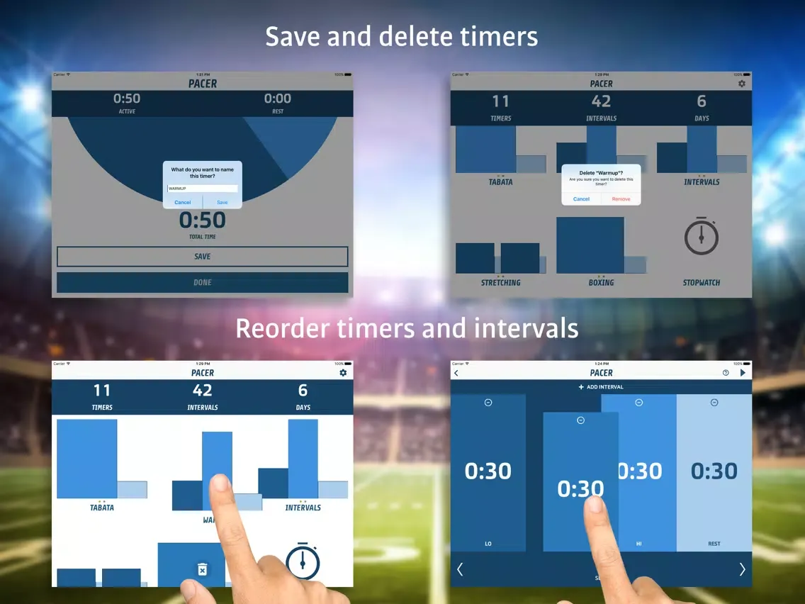 Tangkapan layar Pacer Fitness - Interval Timer iPad 