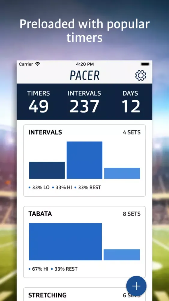 Tangkapan layar Pacer Fitness - Interval Timer