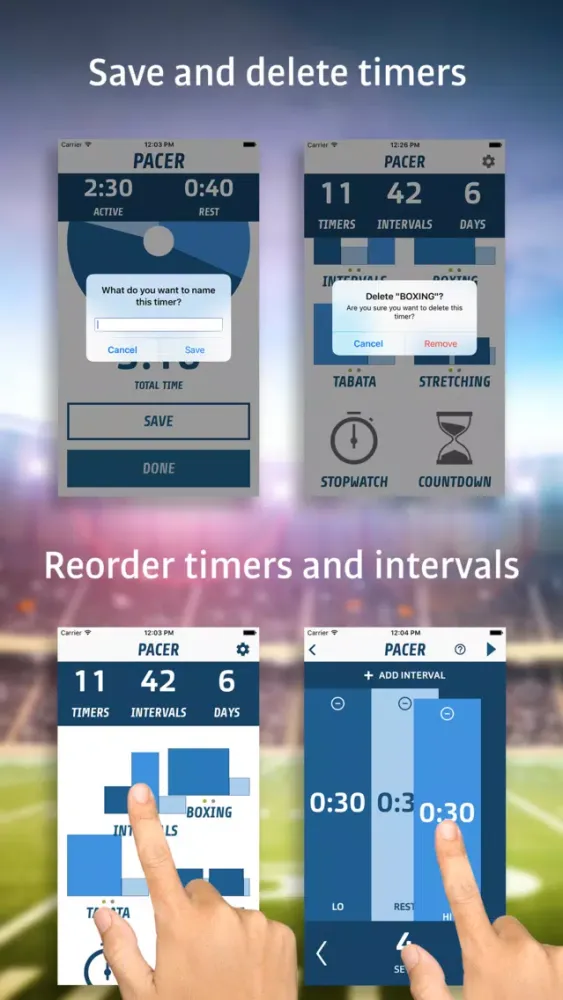 Tangkapan layar Pacer Fitness - Interval Timer