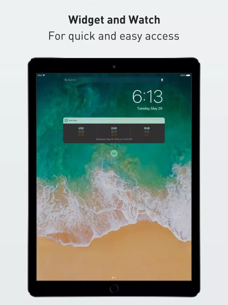 Tangkapan layar Hryvnia iPad 