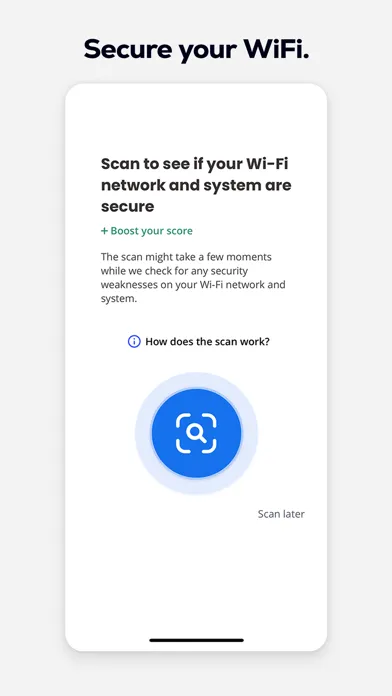 Tangkapan skrin Brightspeed Security by McAfee