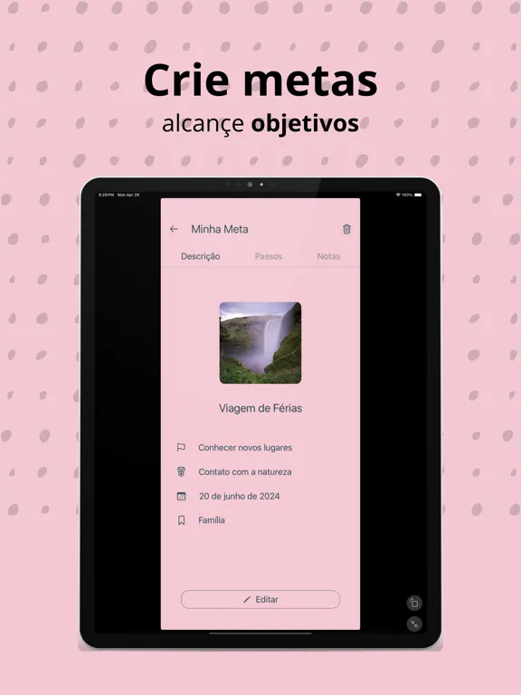 Metas e Objetivos iPad 应用截图