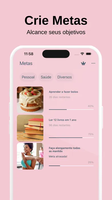 Metas e Objetivos应用截图