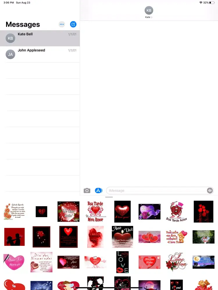 Captures d'écran de GIF e Mensagem de amor iPad 