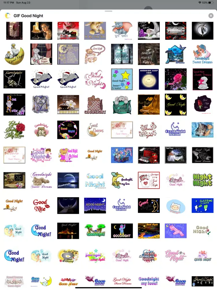 GIF Good Night iPad  Screenshots
