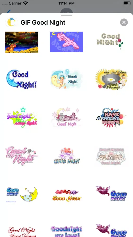 GIF Good Night Screenshots