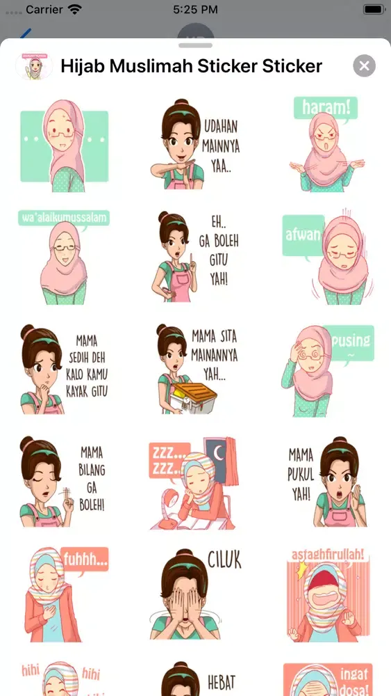 Hijab Muslimah Sticker স্ক্রিনশট