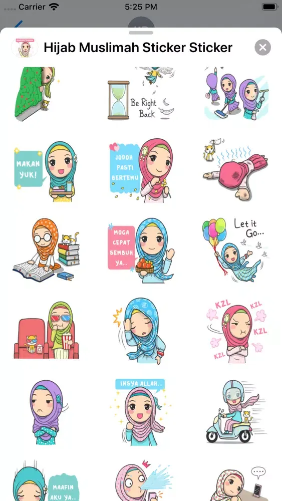 Hijab Muslimah Sticker স্ক্রিনশট