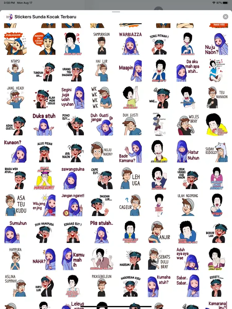 تصاویر Stickers Sunda Kocak Terbaru iPad 