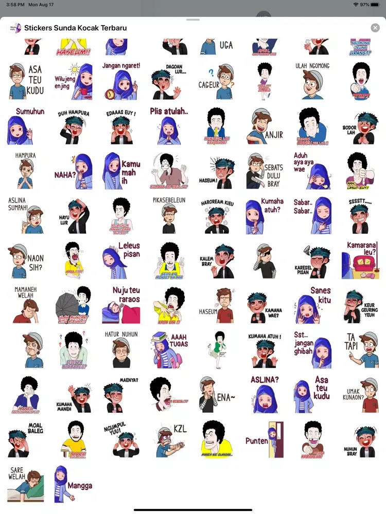 تصاویر Stickers Sunda Kocak Terbaru iPad 