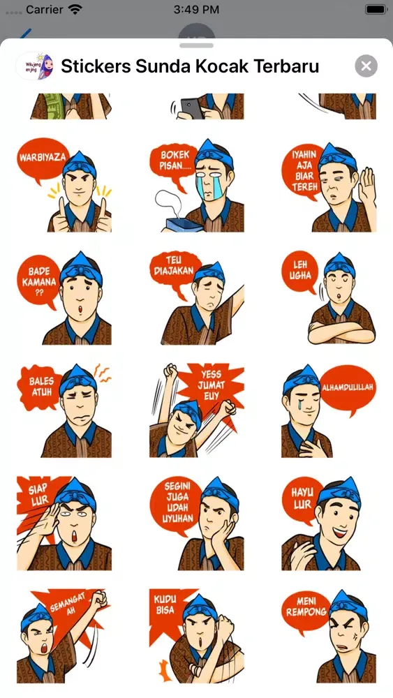 تصاویر Stickers Sunda Kocak Terbaru