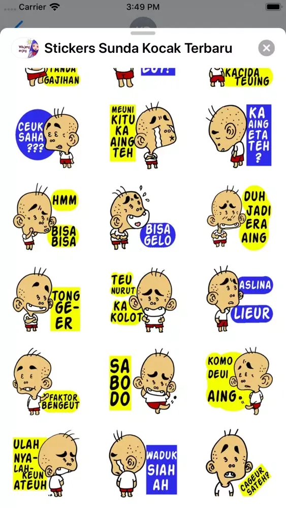 تصاویر Stickers Sunda Kocak Terbaru