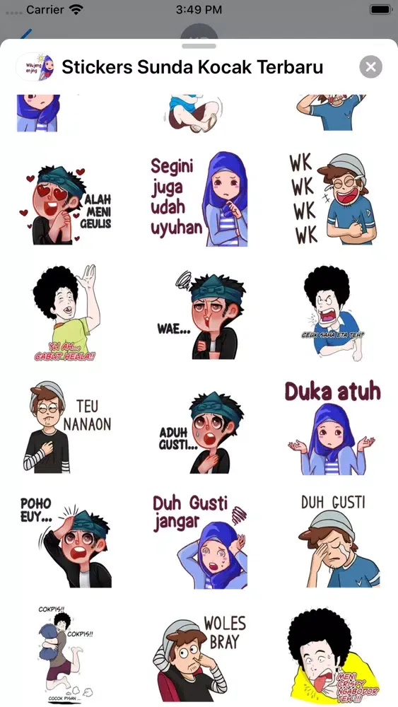 تصاویر Stickers Sunda Kocak Terbaru