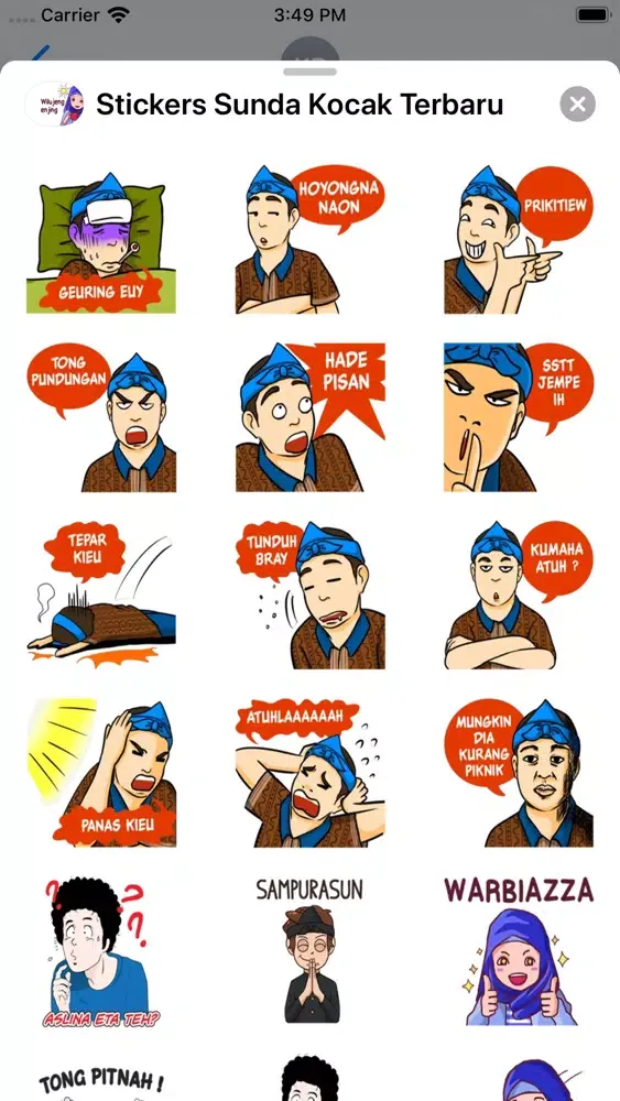 تصاویر Stickers Sunda Kocak Terbaru
