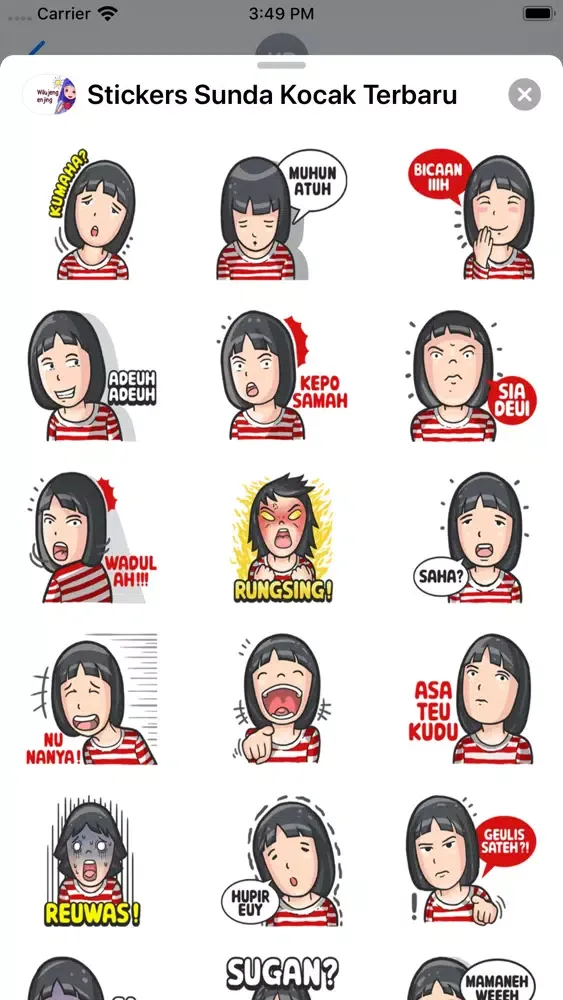 تصاویر Stickers Sunda Kocak Terbaru