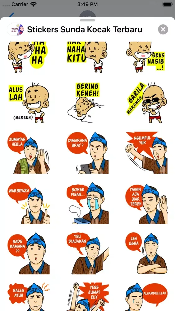 تصاویر Stickers Sunda Kocak Terbaru