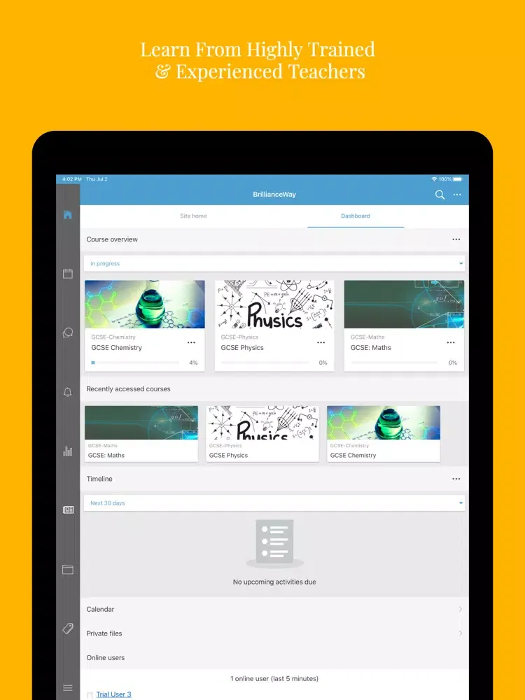 Tangkapan layar BrillianceWay iPad 