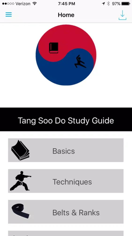 Zrzuty ekranu Tang Soo Do Study Guide