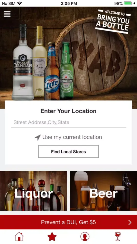 Capturas de tela do BYAB Liquor & Tobacco Delivery