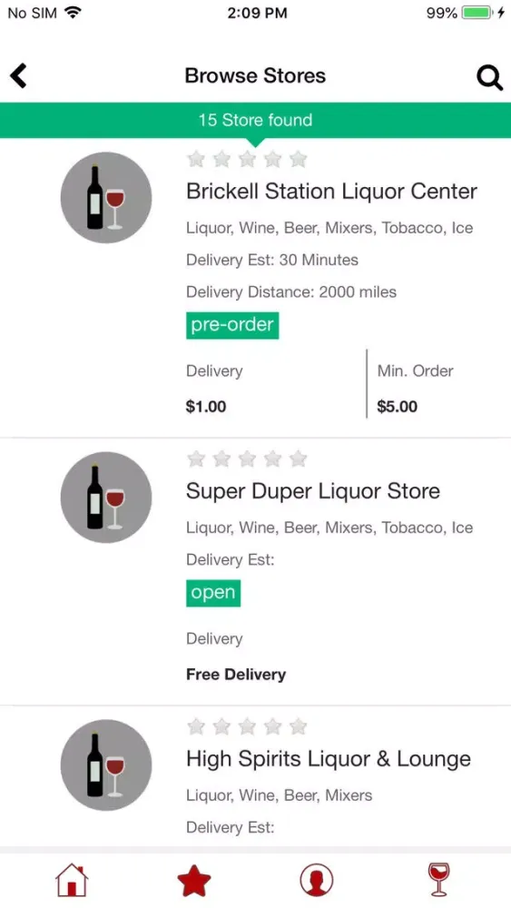 Capturas de tela do BYAB Liquor & Tobacco Delivery