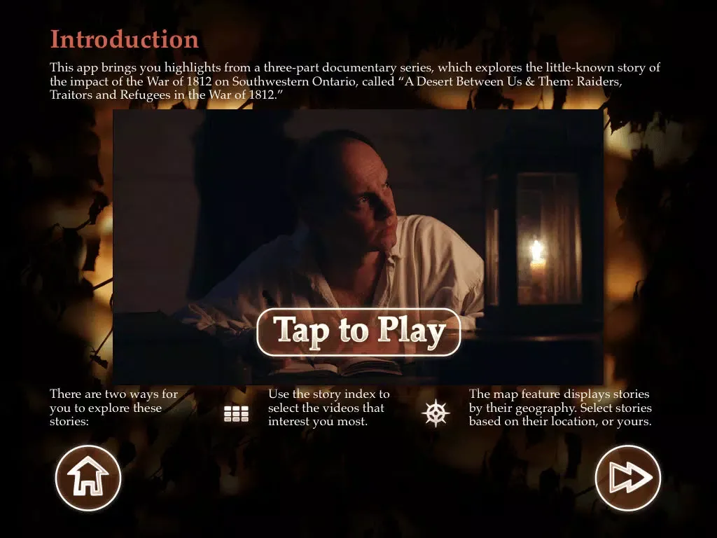 Capturas de tela do A Desert Between Us and Them: War of 1812 iPad 