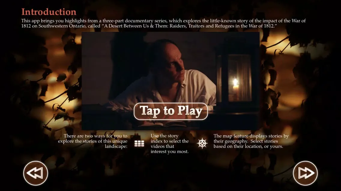 Capturas de tela do A Desert Between Us and Them: War of 1812
