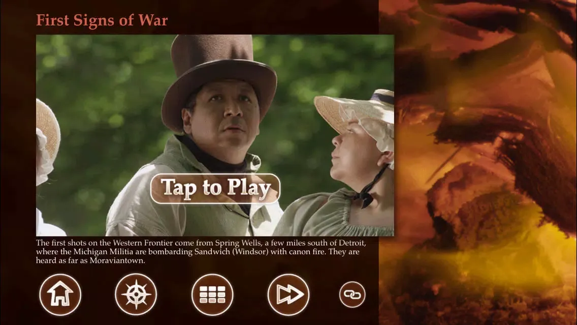 Capturas de tela do A Desert Between Us and Them: War of 1812