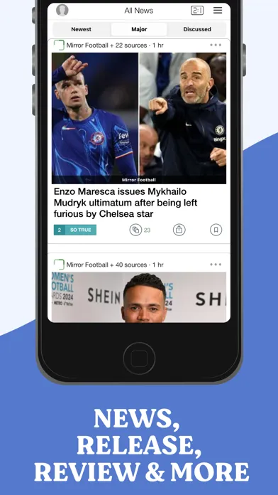 Ảnh chụp màn hình của Football News, Scores & Videos