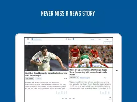 Sportfusion - Rugby World Cup 2015 Unofficial News & Live Scores iPad  स्क्रीनशॉट