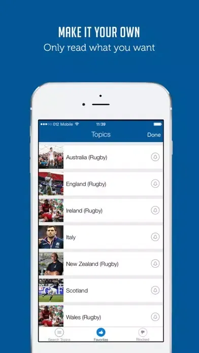 Sportfusion - Rugby World Cup 2015 Unofficial News & Live Scores स्क्रीनशॉट