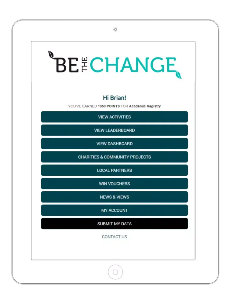 Bristol Student; Be The Change iPad  Ekran Görüntüleri