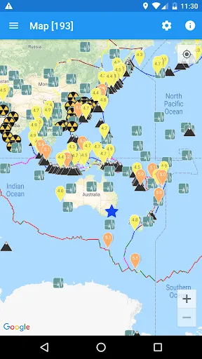 Zrzuty ekranu Earthquake + Alerts, Map & Inf