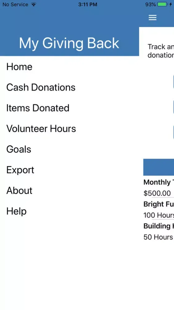 My Giving Back應用截圖