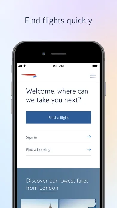 Ảnh chụp màn hình của British Airways