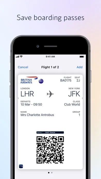 Ảnh chụp màn hình của British Airways