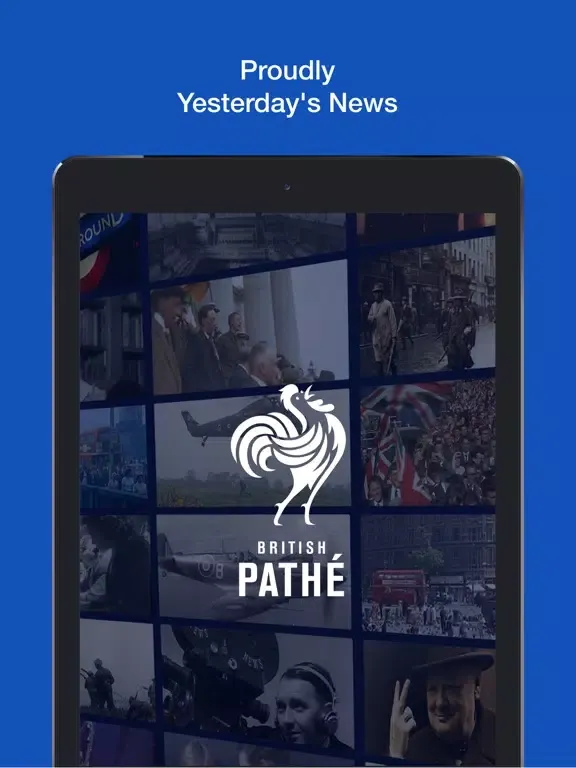 Tangkapan skrin British Pathé's Heritage Hub iPad 