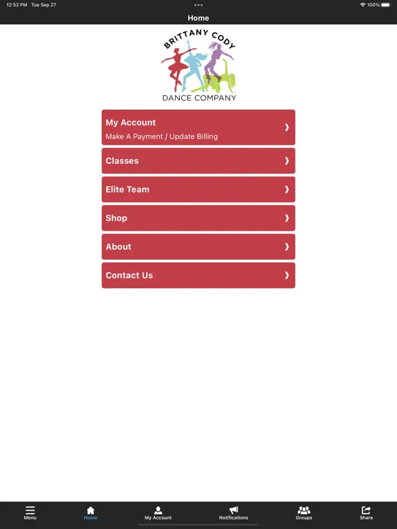 Brittany Cody Dance Company iPad 应用截图
