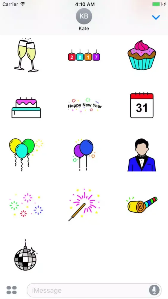 Capturas de pantalla de Animated New Years Stickers - NYE Fireworks