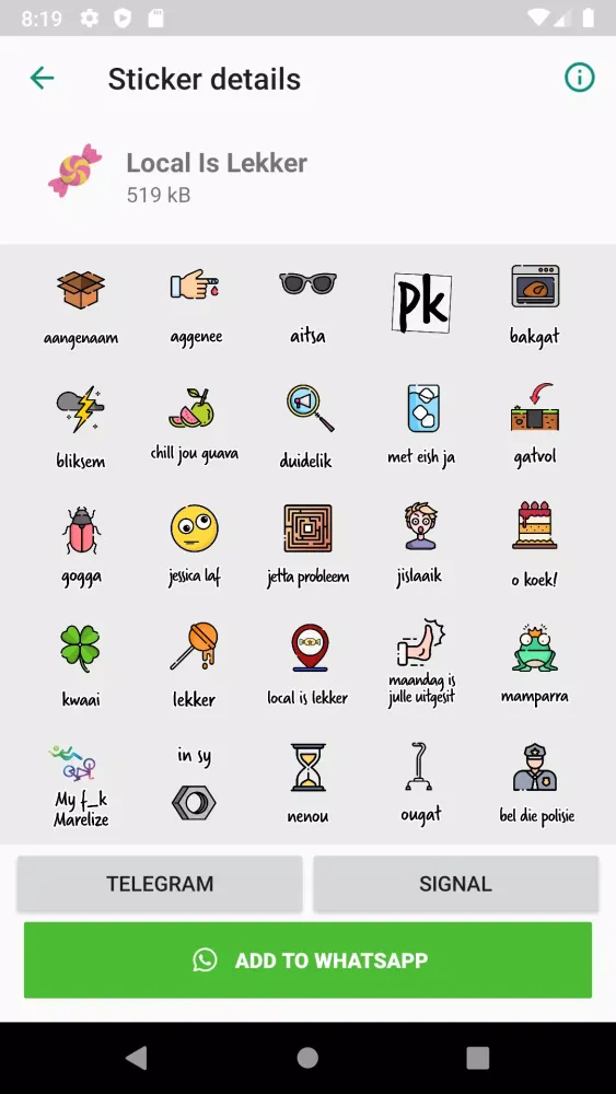 Capturas de pantalla de PK Stickers