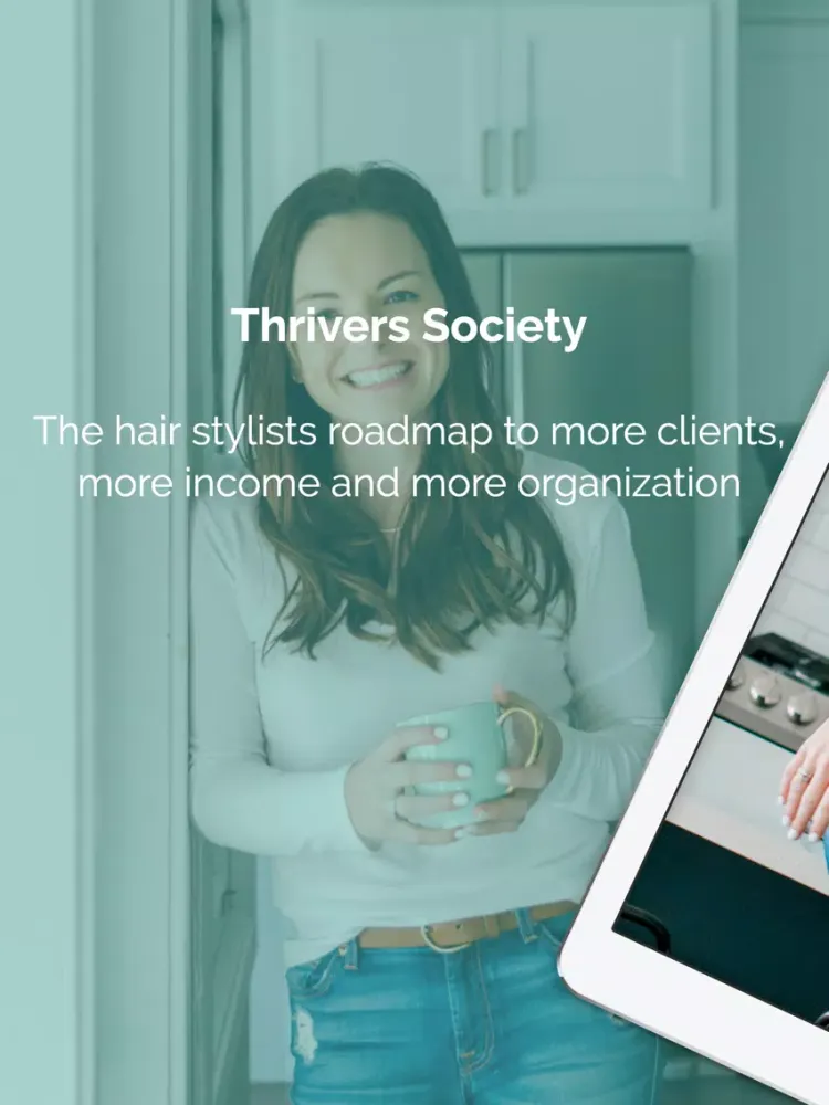 Tangkapan skrin Britt Seva - Thrivers Society iPad 