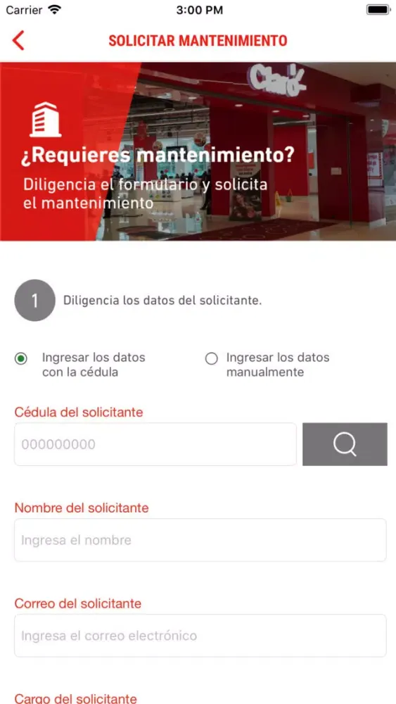 Tangkapan skrin Claro te ayuda